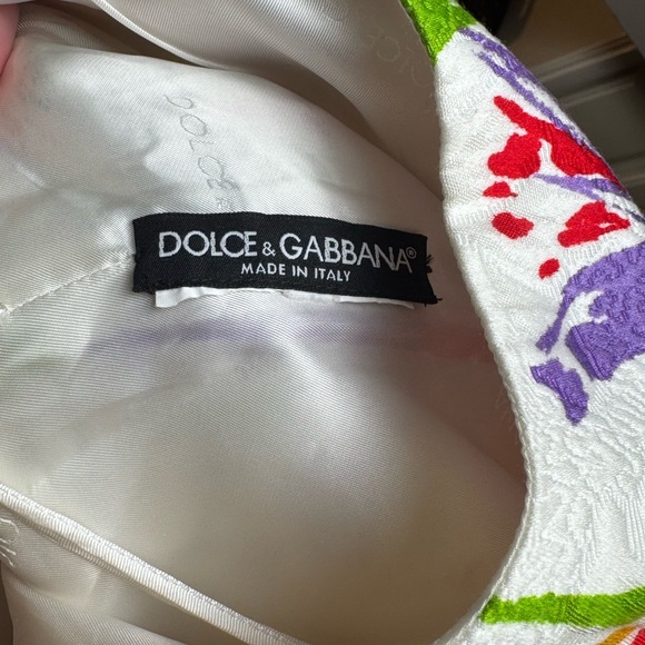 Dolce & Gabbana Floral Print Knee-Length Dress Size 4/6 - Picture 4 of 11